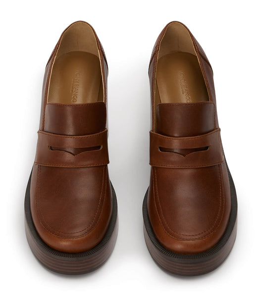 Tony Bianco Taranto Cognac 9cm Loafers Bruna | GSEUC20170