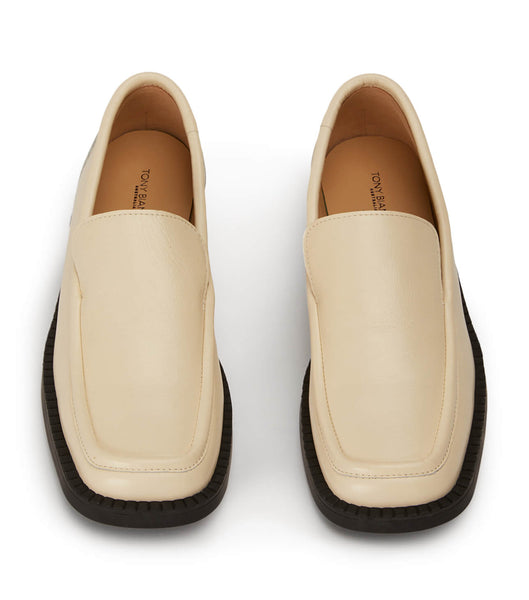 Tony Bianco Teddy Ecru Venice 4cm Loafers Vita | MSEFT20554