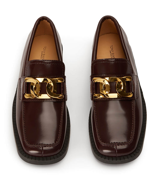 Tony Bianco Tia Vino Hi Shine 4cm Loafers Choklad | SEICD42296