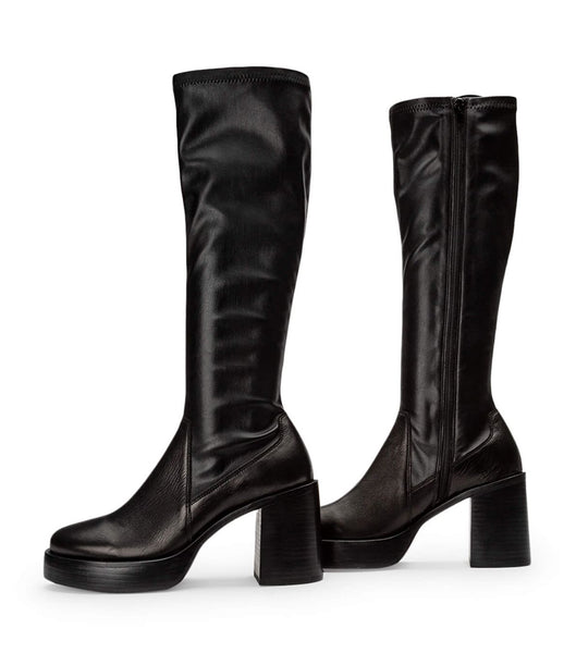 Tony Bianco Tibby Black Venice/Black Venezia 9cm Mid Calf Boots Svarta | XSEBH93308