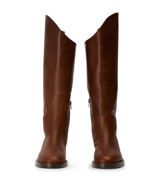 Tony Bianco Tyler Cognac 4cm Mid Calf Boots Bruna | ZSEMJ90071