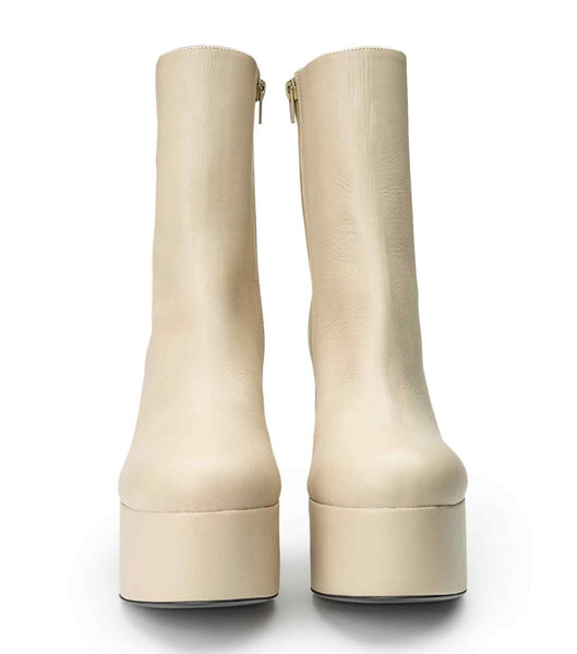 Tony Bianco Tyra Vanilla Venice 12cm Ankelboots Ljusgula | QSEWA54166