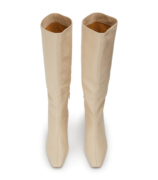 Tony Bianco Vixon Vanilla Nappa 5cm Mid Calf Boots Ljusgula | SEXBR68085