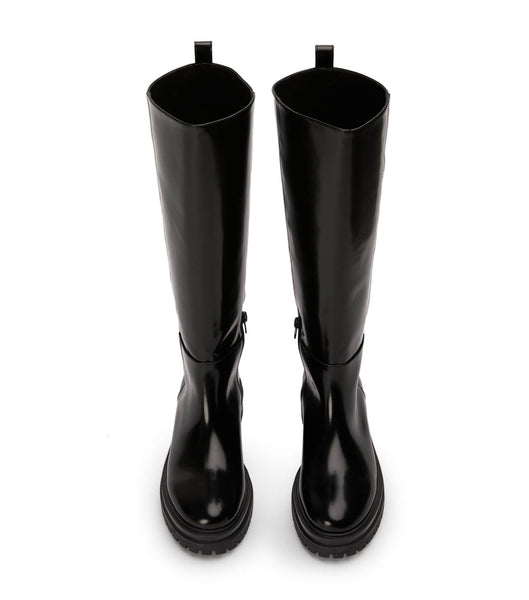 Tony Bianco Welly Black Hi Shine 4.5cm Knähöga stövlar Svarta | BSESO72211