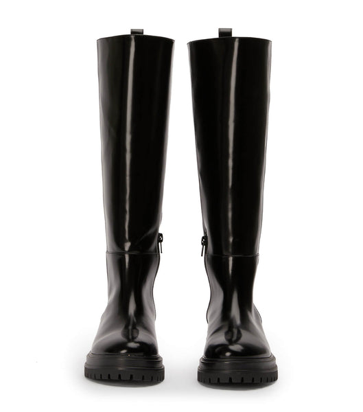 Tony Bianco Welly Black Hi Shine 4.5cm Knähöga stövlar Svarta | BSESO72211