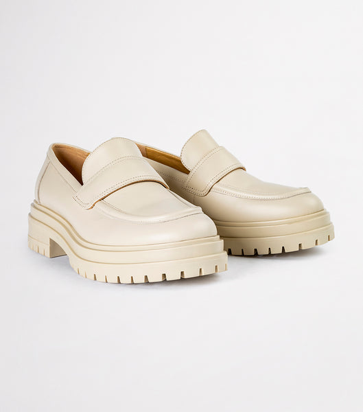 Tony Bianco Wiz Vanilla Capretto 4.5cm Loafers Ljusgula | GSEUC28203