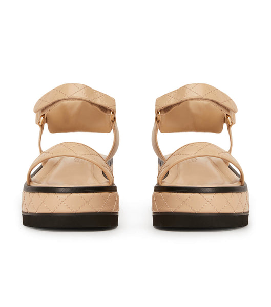 Tony Bianco Zahara Beech Nappa 6cm Platta Sandaler Beige | ASEDF70612