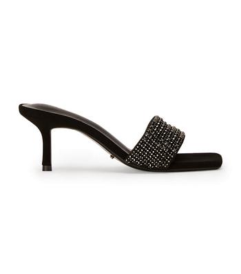 Tony Bianco Amos Black Crystal/Black Mocka 6.5cm Låga klackar Svarta | SEIIZ36468