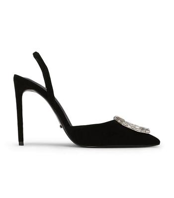 Tony Bianco Arma Black Mocka 10.5cm Bling klackar Svarta | SEJKU38608