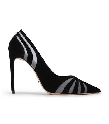 Tony Bianco Arrow Black Mocka 10.5cm Court Skor Svarta | PSEER84767