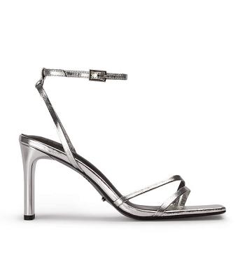 Tony Bianco Corso Silver Foil 8.5cm Stilettklackar Silver | SEXBR28092