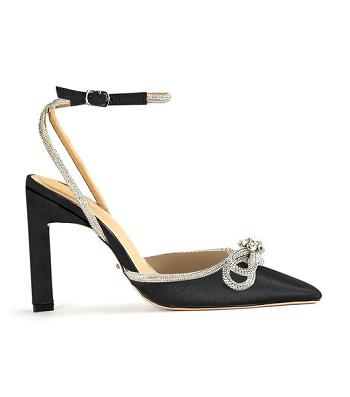 Tony Bianco Elsie Black Satin 10.5cm Court Skor Svarta | GSEEC44990