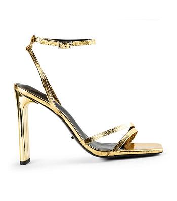 Tony Bianco Fiance Gold Foil 11cm Brudklackar Guld | SECVG42195