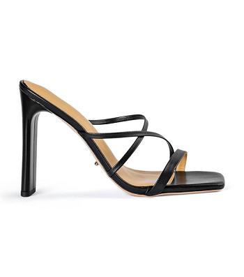 Tony Bianco Fior Black Kid 11cm Strappy Heels Svarta | BSESO53755