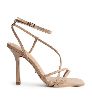 Tony Bianco Franci Skin Sheep Nappa 10.5cm Strappy Heels Hudfärg | GSEEC13479