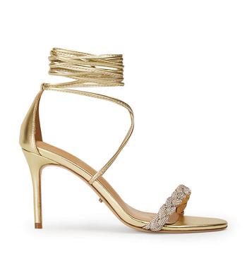 Tony Bianco Henley Gold Nappa Metallic 8.5cm Strappy Heels Guld Metal | PSEER14866