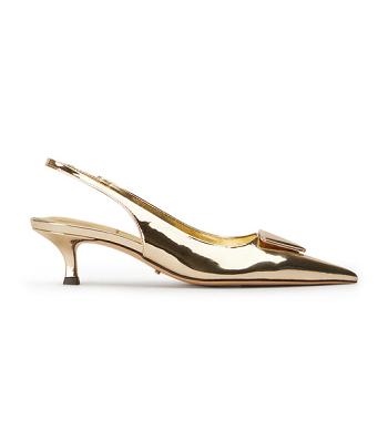 Tony Bianco Kimmy Gold Shine 4.5cm Court Skor Guld | SEZPD99582