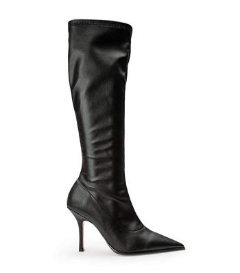 Tony Bianco Knight Black Venezia 9.5cm Mid Calf Boots Svarta | BSESO33338