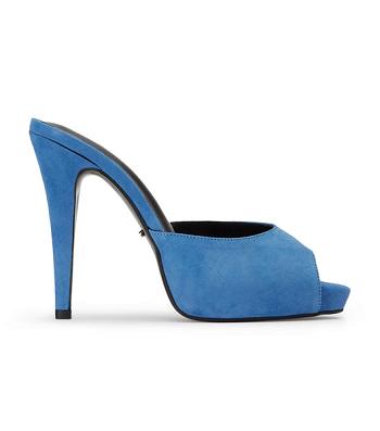 Tony Bianco Love Blue Mocka 12cm Platform Skor Blå | SEQAV17175