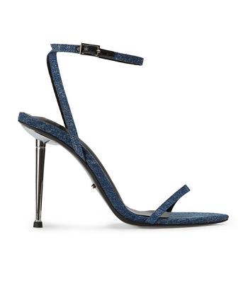 Tony Bianco Myra Blue Denim 10.5cm Brudklackar Blå | ZSEMJ60597