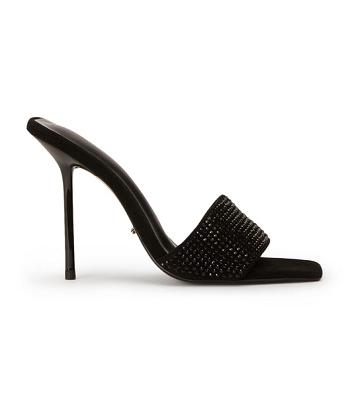 Tony Bianco Naomi Black Crystal/Black Mocka 10.5cm Bling klackar Svarta | BSESD59824