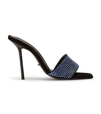 Tony Bianco Naomi Blue Crystal/Black Mocka 10.5cm Stilettklackar Blå Svarta | ZSEMJ92220