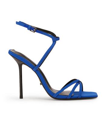 Tony Bianco Nomad Azure Crepe 10.5cm Stilettklackar Azurblå | QSEWA67196