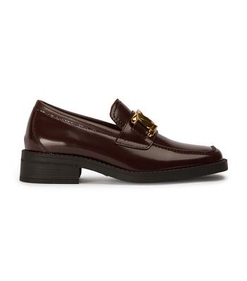 Tony Bianco Tia Vino Hi Shine 4cm Loafers Choklad | SEICD42296